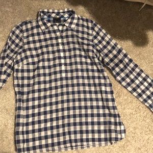 Talbots blue/white check shirt